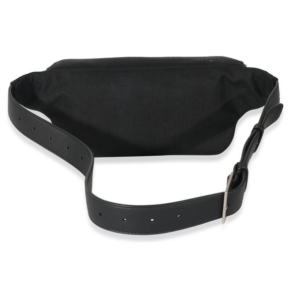 Saint Laurent Black Canvas Cassandre Classic Belt Bag - Picture 3 of 7